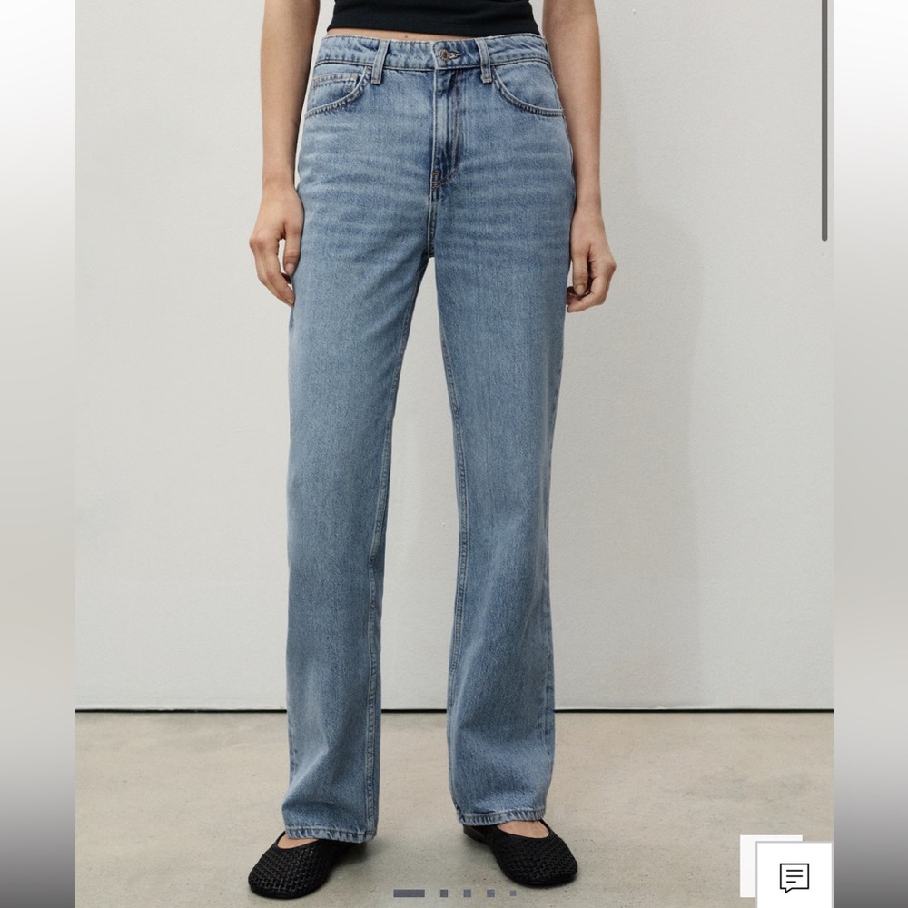 NWOT MANGO MATILDA MEDIUM-RISE STRAIGHT-FIT JEANS